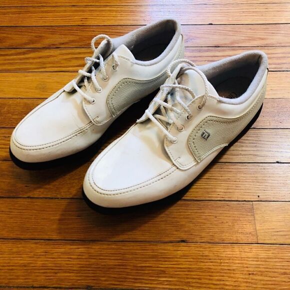 FOOTJOY Greenjoy Golf Spikes Shoes 8.5 M Womens - Picture 1 of 6